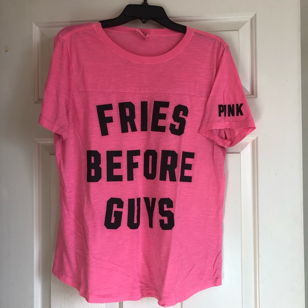 Hot Pink T-Shirt by PINK Victoria’s Secret, Large